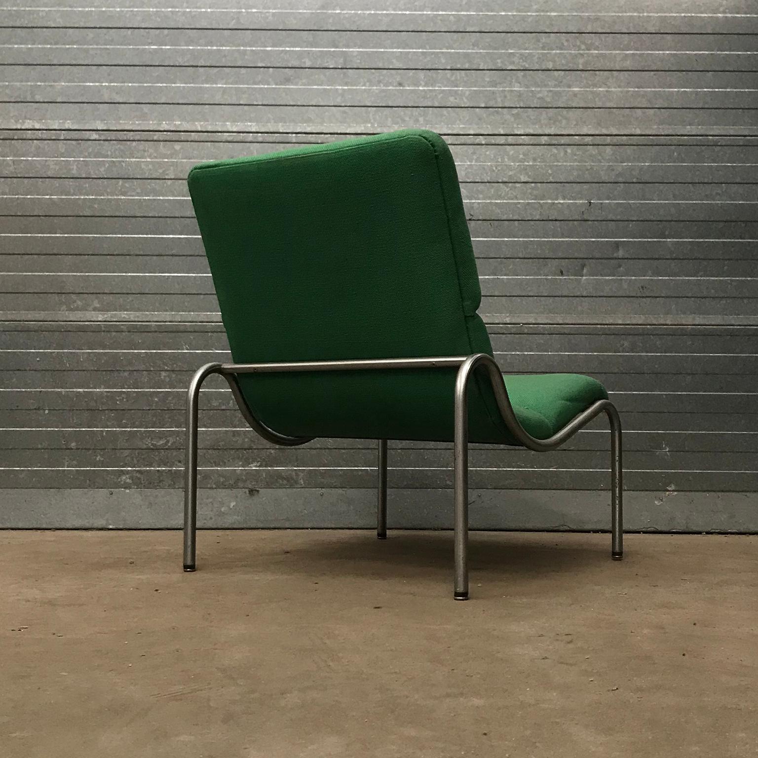 Metal 1968, Kho Liang Ie for Stabin Holland, Rare Apple Green Low Lounge Chair