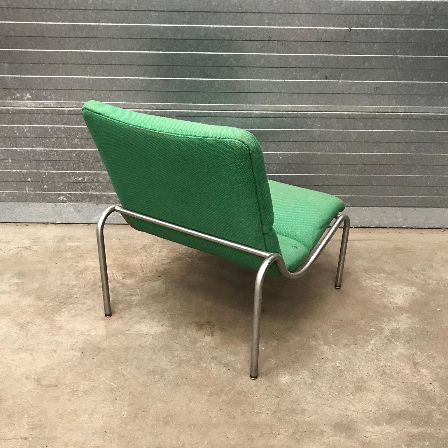 1968, Kho Liang Ie for Stabin Holland, Rare Apple Green Low Lounge Chair 1
