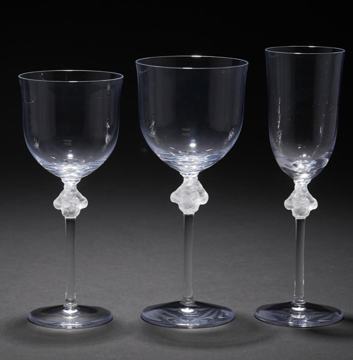 Marc Lalique, Modèle créé en 1968, Cristal, Service 