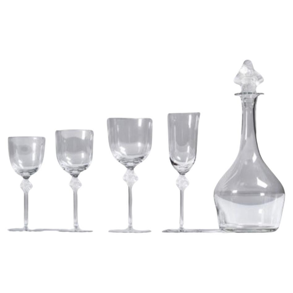 1968-LALIQUE France, Service Cristal " ROXANNE " 50 pièces en vente
