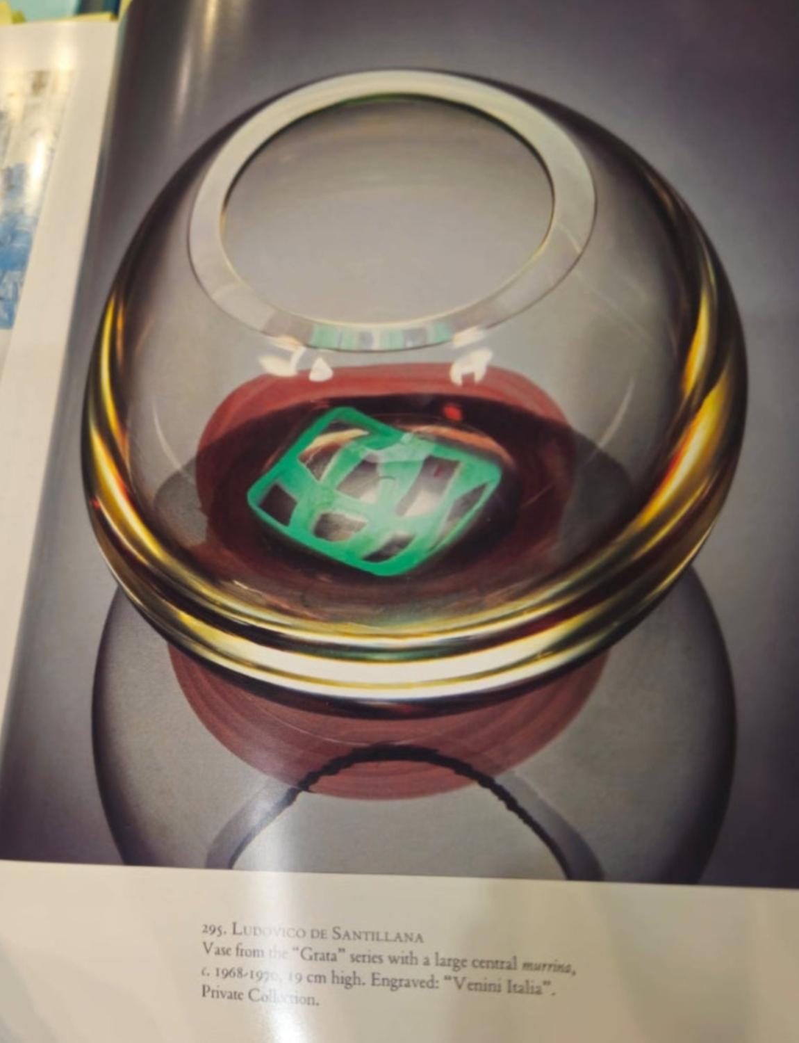 1968 Ludovico de Santillana Venini Signed Murrina Vase For Sale 1