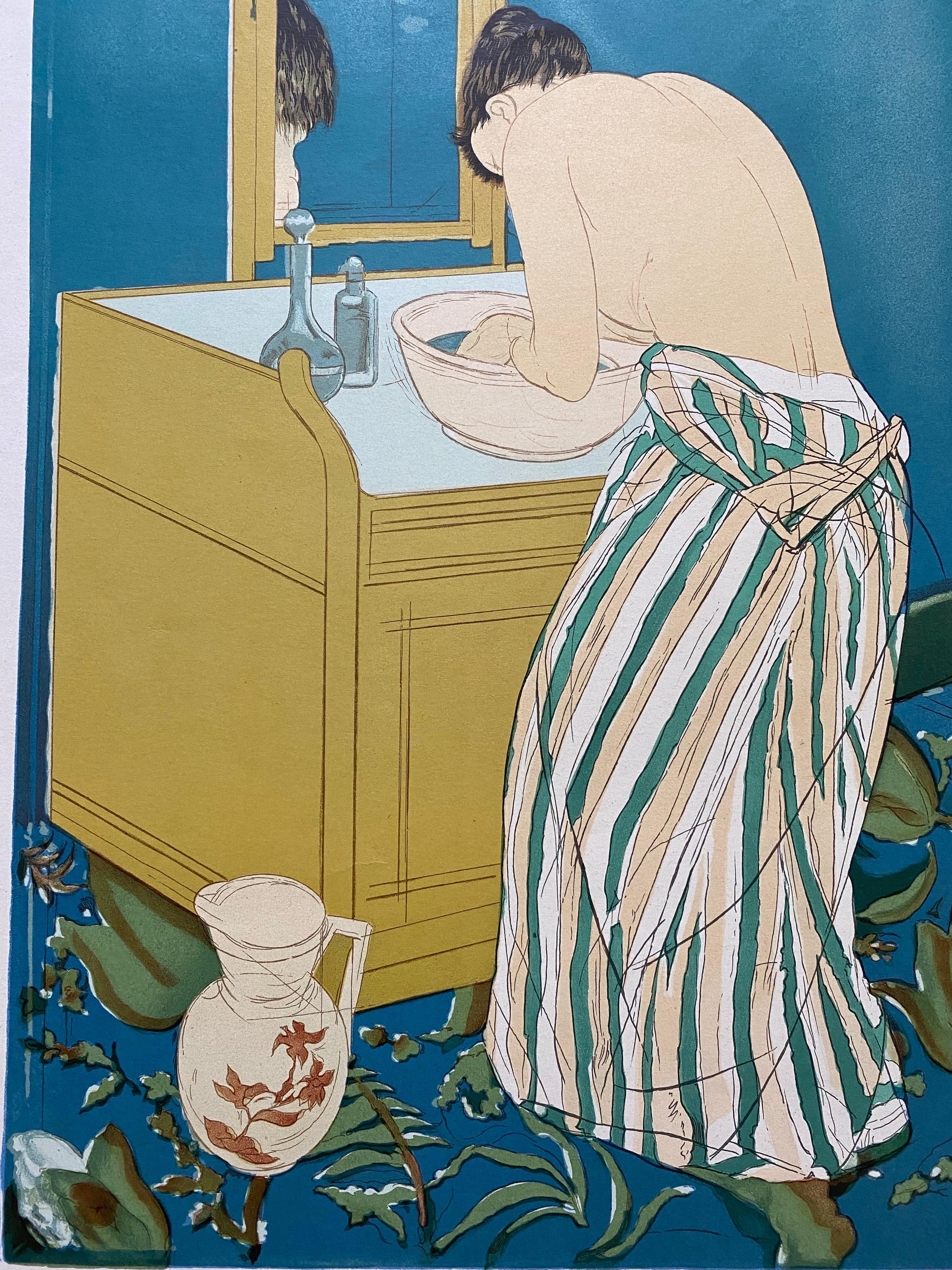 Beautiful lithograph printed by Mourlot in France after Mary Cassatt's 