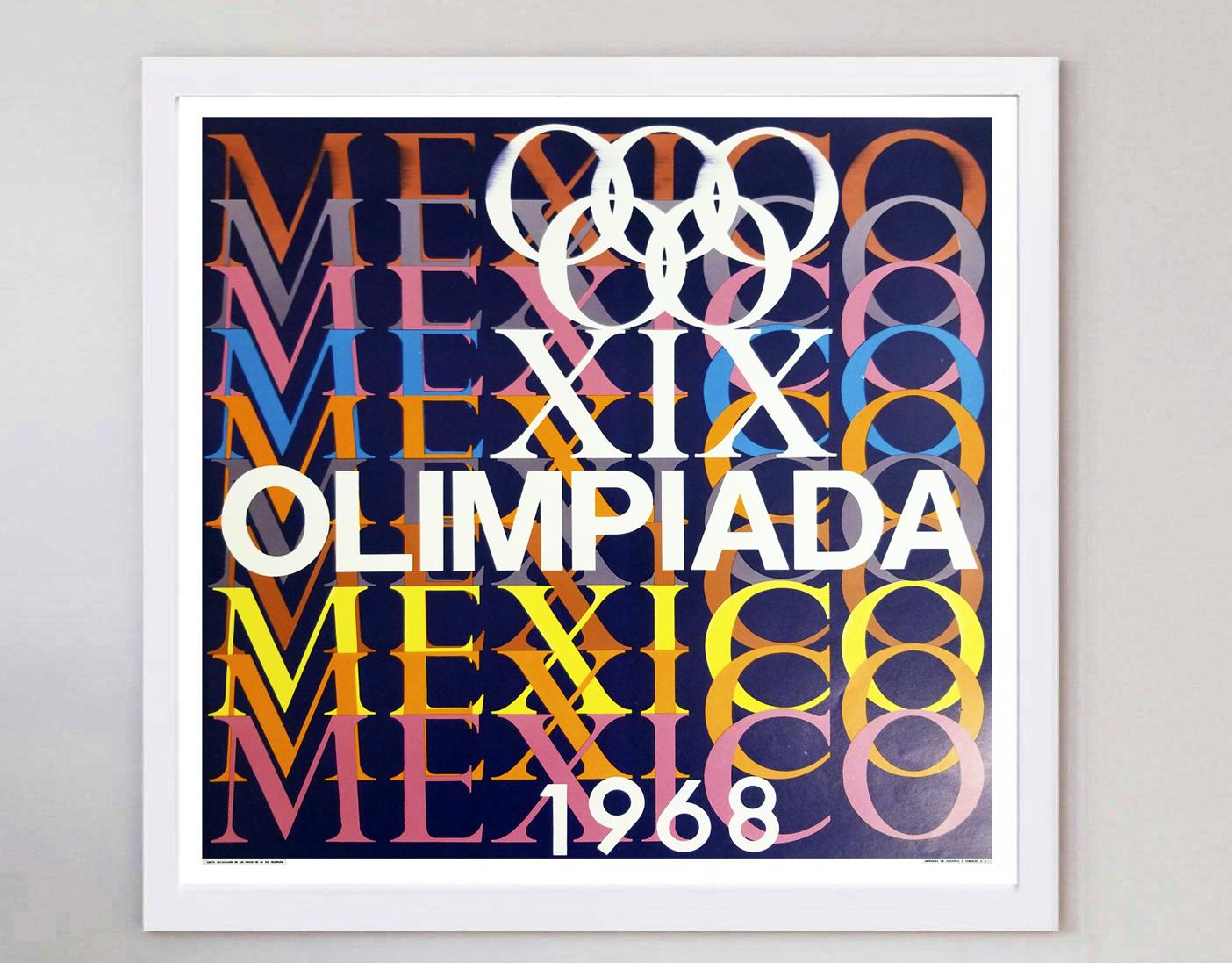 Mexican 1968 Mexico 1968 Olympic Games Original Vintage Poster For Sale