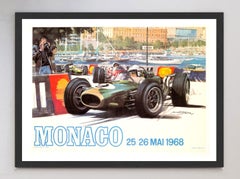 Poster originale del Gran Premio di Monaco del 1968, opera di J. Ramel, 1968