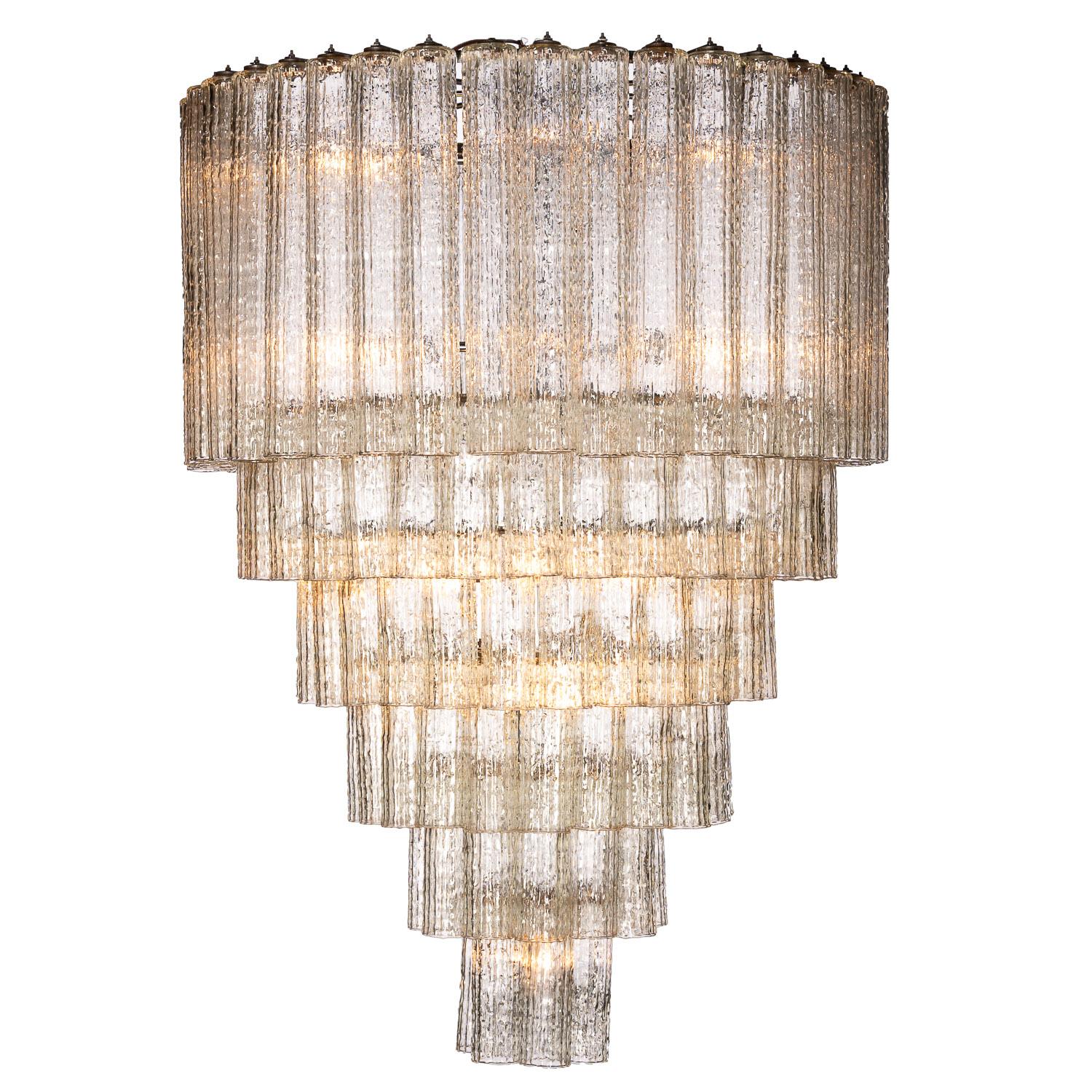 These high quality custom Venini chandeliers, from the 