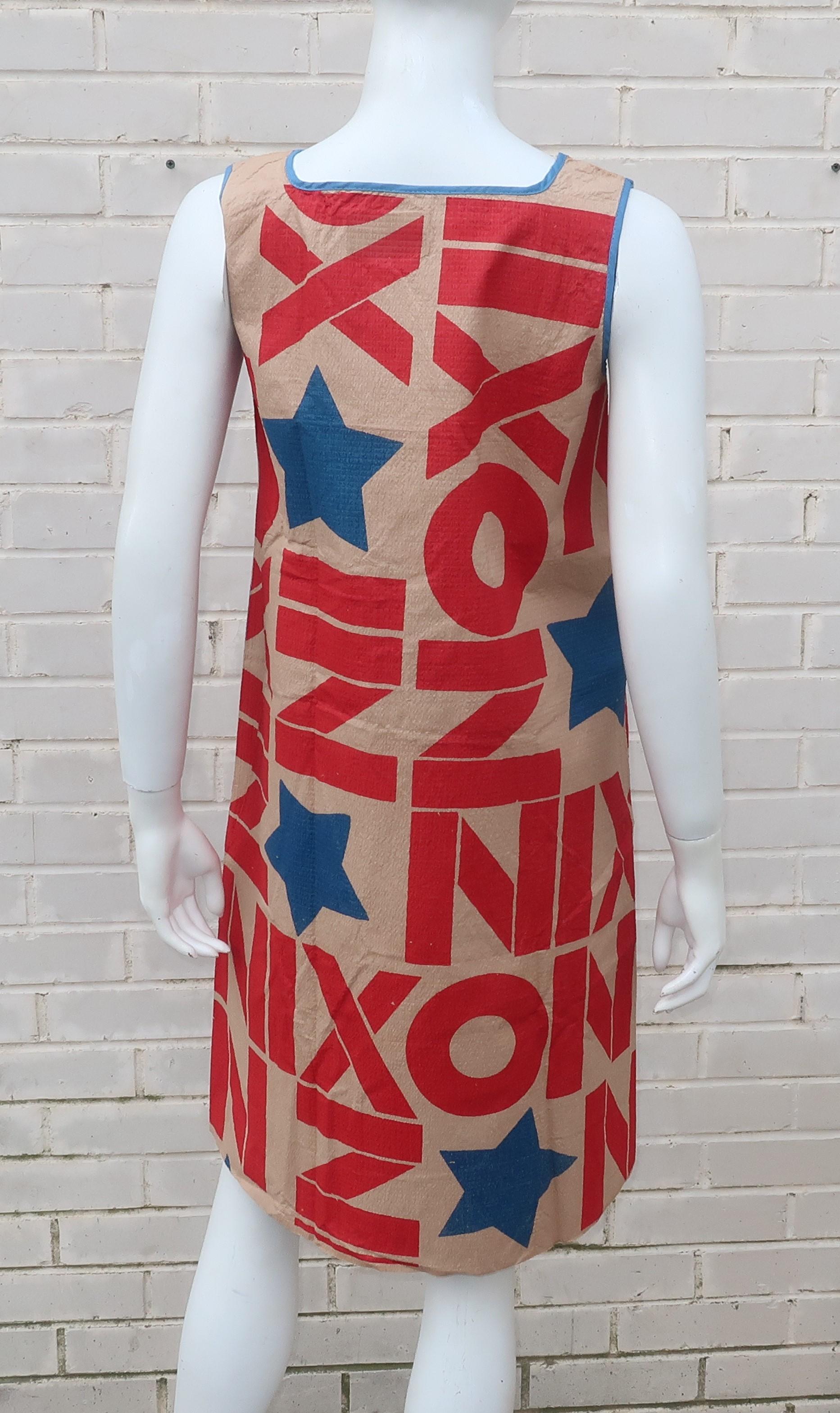 Women's 1968 Nixon Presidential Campaign Pop Art Paper Dress