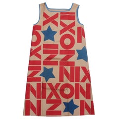 1968 Nixon Presidential Campaign Pop Art Paper Dress