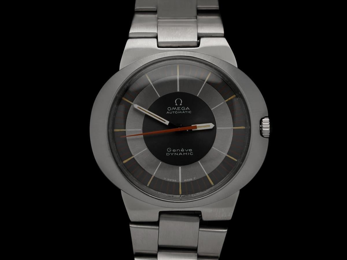 1968 Omega Dynamic Vintage Herrenarmbanduhr mit Datum aus Edelstahl - Edelstahl im Angebot 1