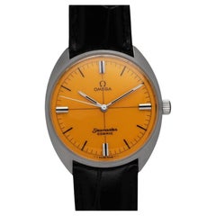 1968 Omega Seamaster Cosmic Vintage Uomo Orologio Retrò Giallo Oro - SS