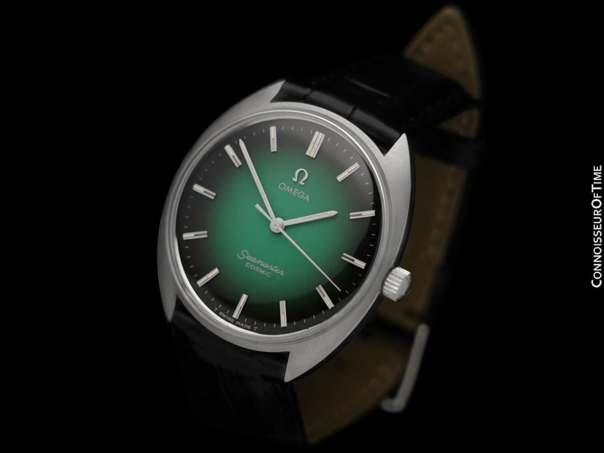 Omega Seamaster Cosmic Vintage Mens Retro Handwound Watch, en acier inoxydable, 1968 Excellent état - En vente à Suwanee, GA