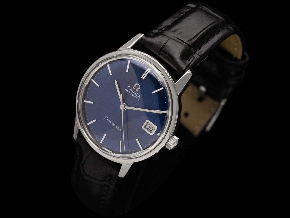 1968 Omega Seamaster Herren Vintage By Kal. 565 Uhr, Automatik, Datum - SS im Zustand „Gut“ im Angebot in Suwanee, GA