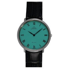 1968 Omega Vintage De Ville Mens Full Size Automatic Watch with Tiffany Blue Dia
