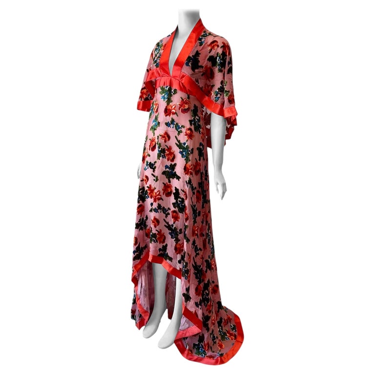 1968 Ossie Clark for Quorum capelet gown For Sale at 1stDibs