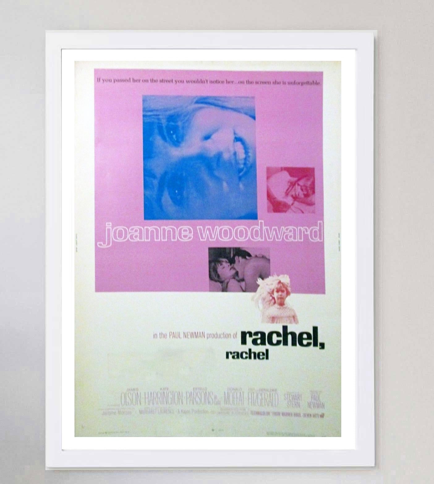 1968 Rachel, Rachel Original Vintage Poster In Good Condition For Sale In Winchester, GB