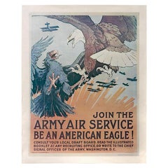„Join the Army Air Service. Ein amerikanischer Adler sein!" WWI-Plakat, Nachdruck von 1968