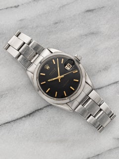 1968 Rolex Oysterdate 6694 Stainless Steel Black Dial Manual 34mm