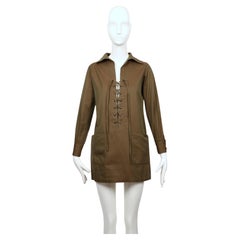 1968 SAINT LAURENT rive gauche dark khaki 'saharienne' safari tunic
