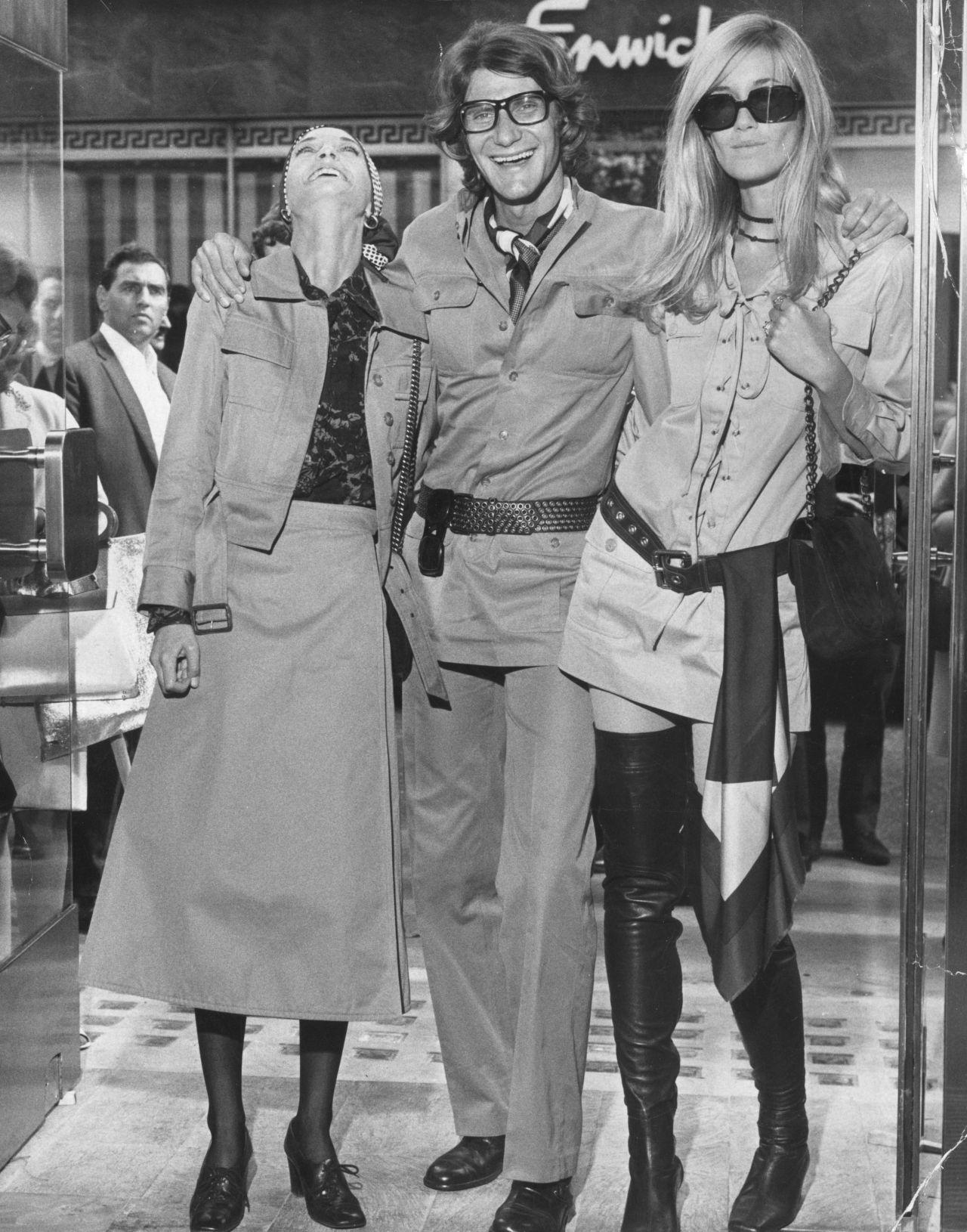 1968 SAINT LAURENT rust 'saharienne' safari tunic as seen on YVES SAINT LAURENT 7