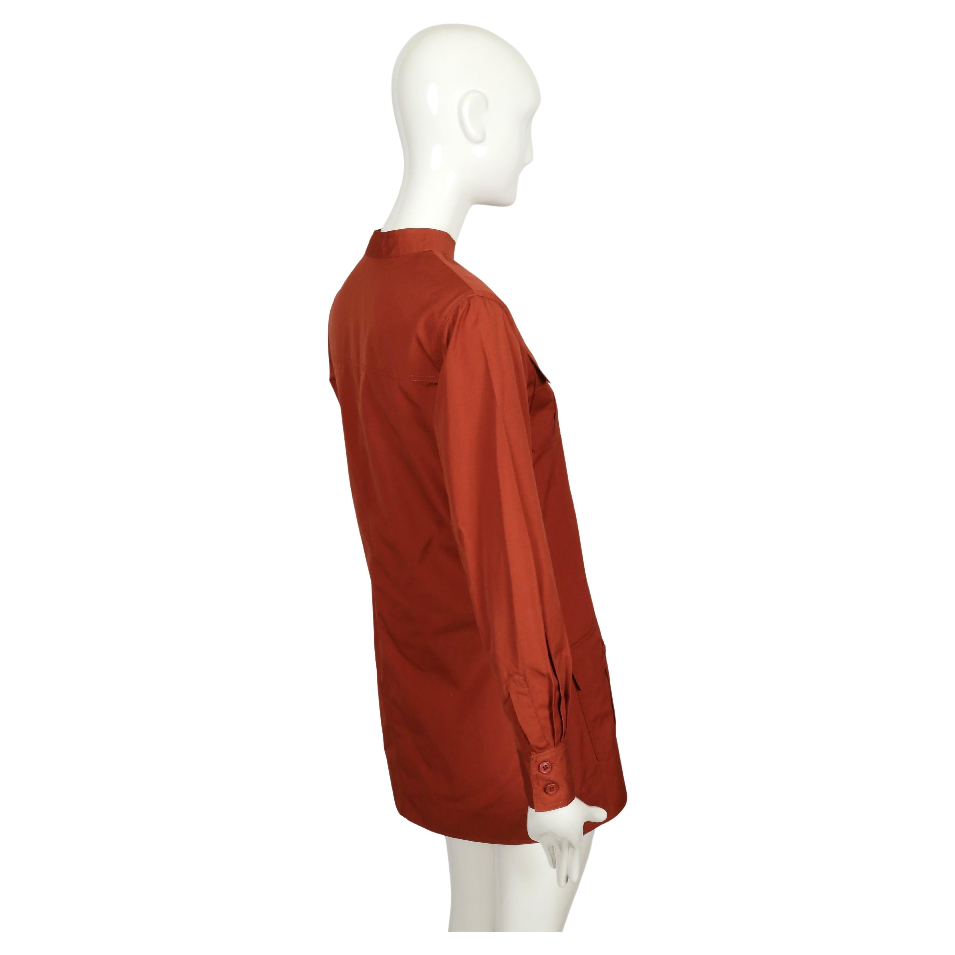 1968 SAINT LAURENT rust 'saharienne' safari tunic as seen on YVES SAINT LAURENT 1