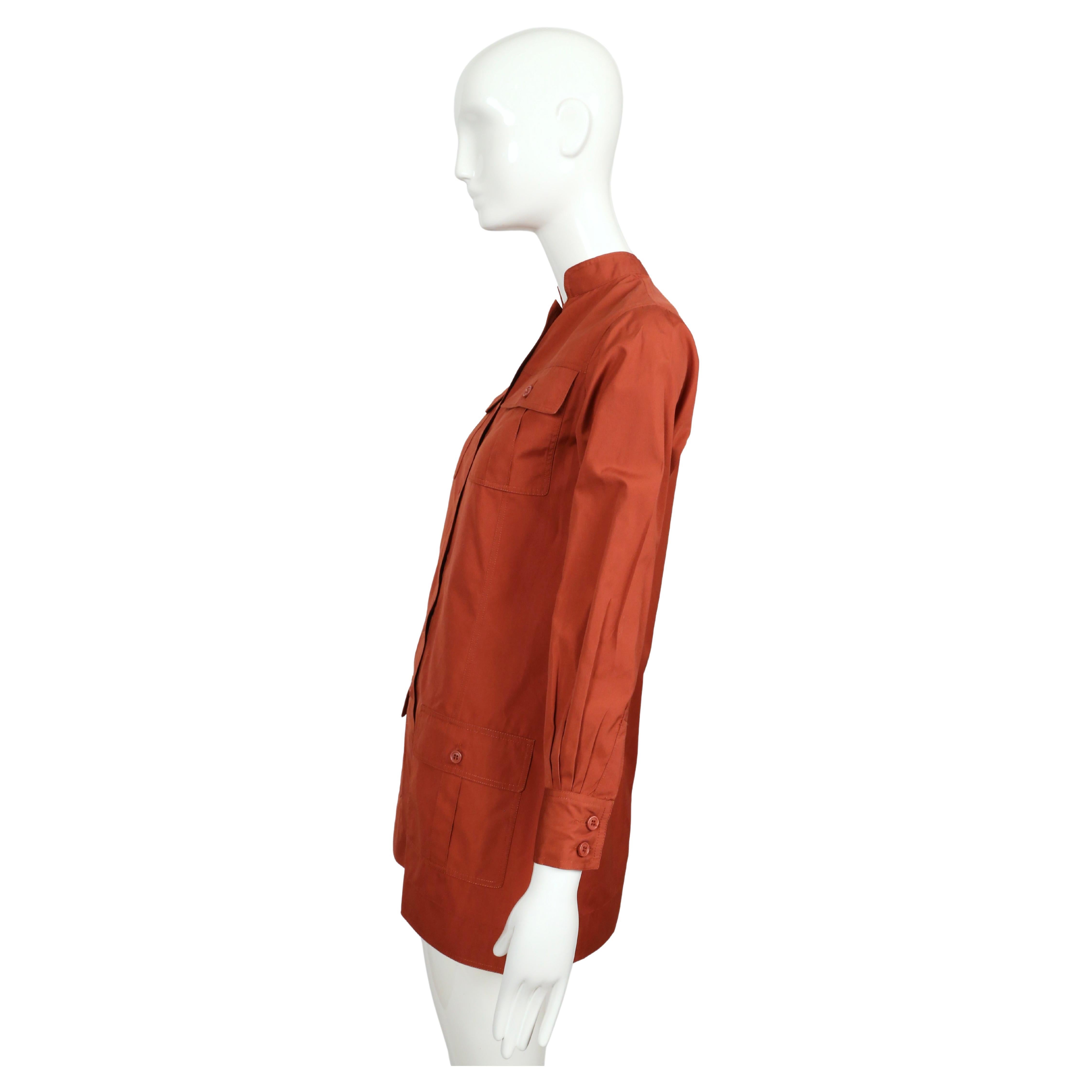 1968 SAINT LAURENT rust 'saharienne' safari tunic as seen on YVES SAINT LAURENT 2