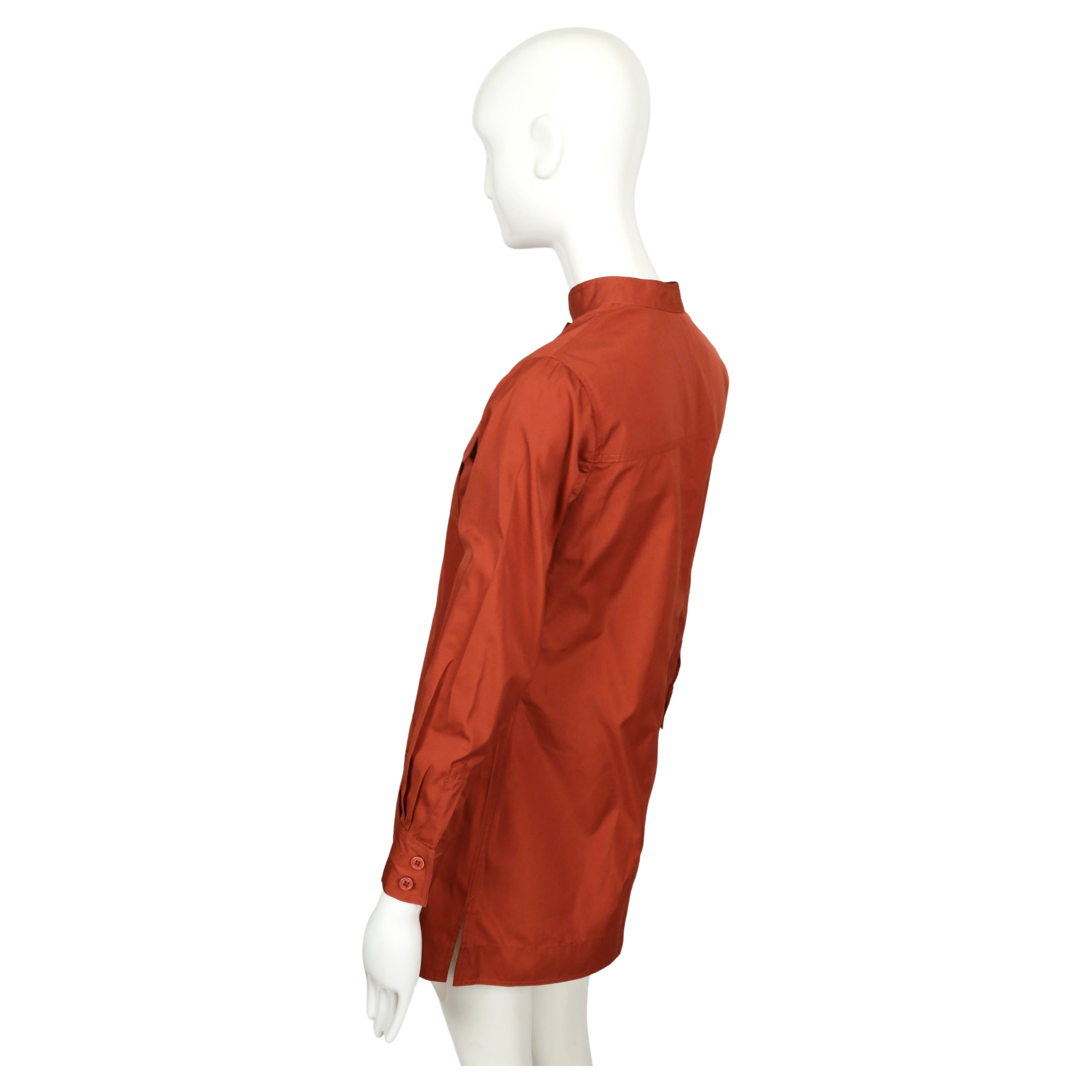 1968 SAINT LAURENT rust 'saharienne' safari tunic as seen on YVES SAINT LAURENT 3