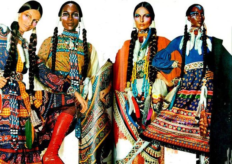 1970 Sant Angelo Documented Bohemian Print Cotton Dress Worn by Zsa Zsa ...