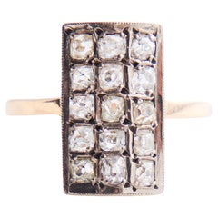 1968 Soviet Baku Ring 2.4 ctw Russian Diamonds 583 / 14K Gold Ø 7 US / 5 gr