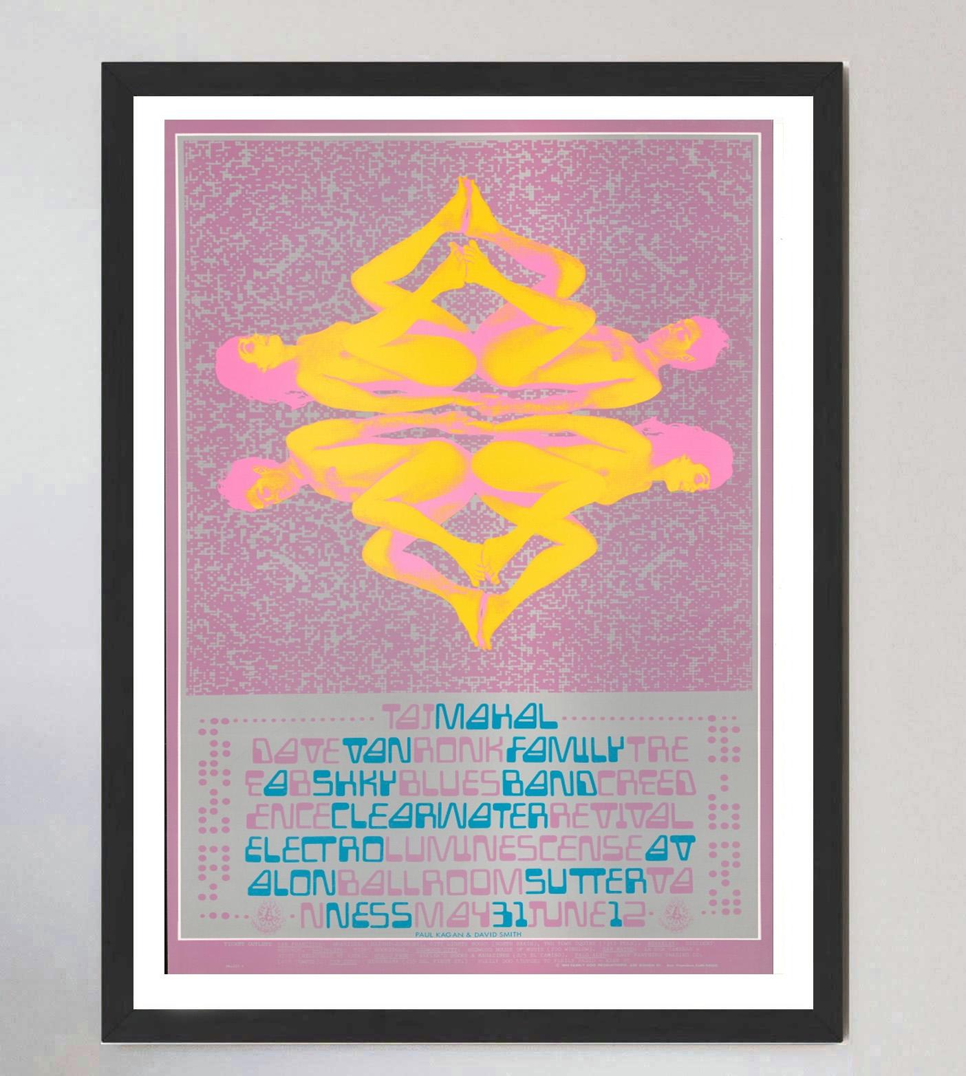 1968 Taj Mahal - Avalon Ballroom Original Vintage Poster (amerikanisch) im Angebot