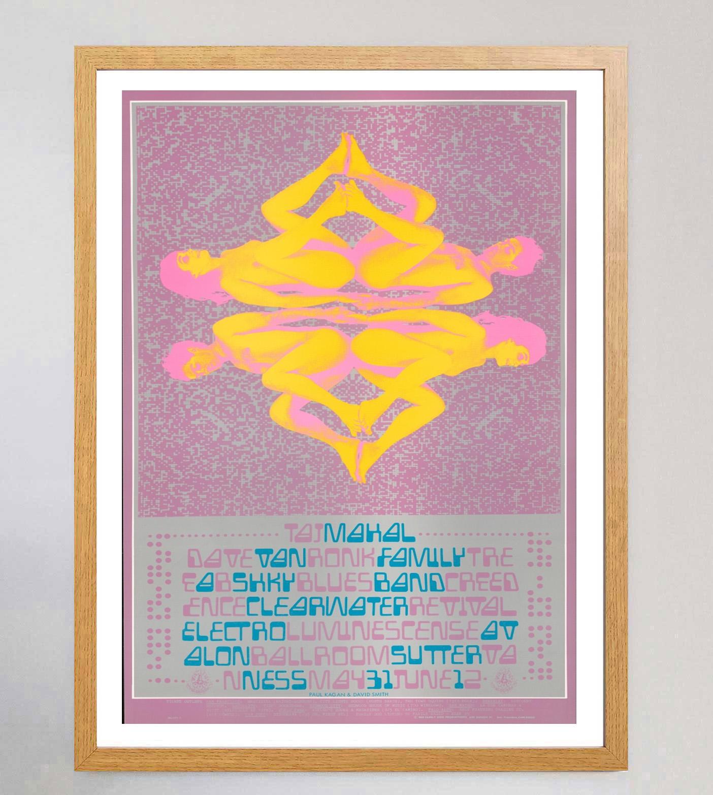 1968 Taj Mahal - Avalon Ballroom Original Vintage Poster im Zustand „Gut“ im Angebot in Winchester, GB