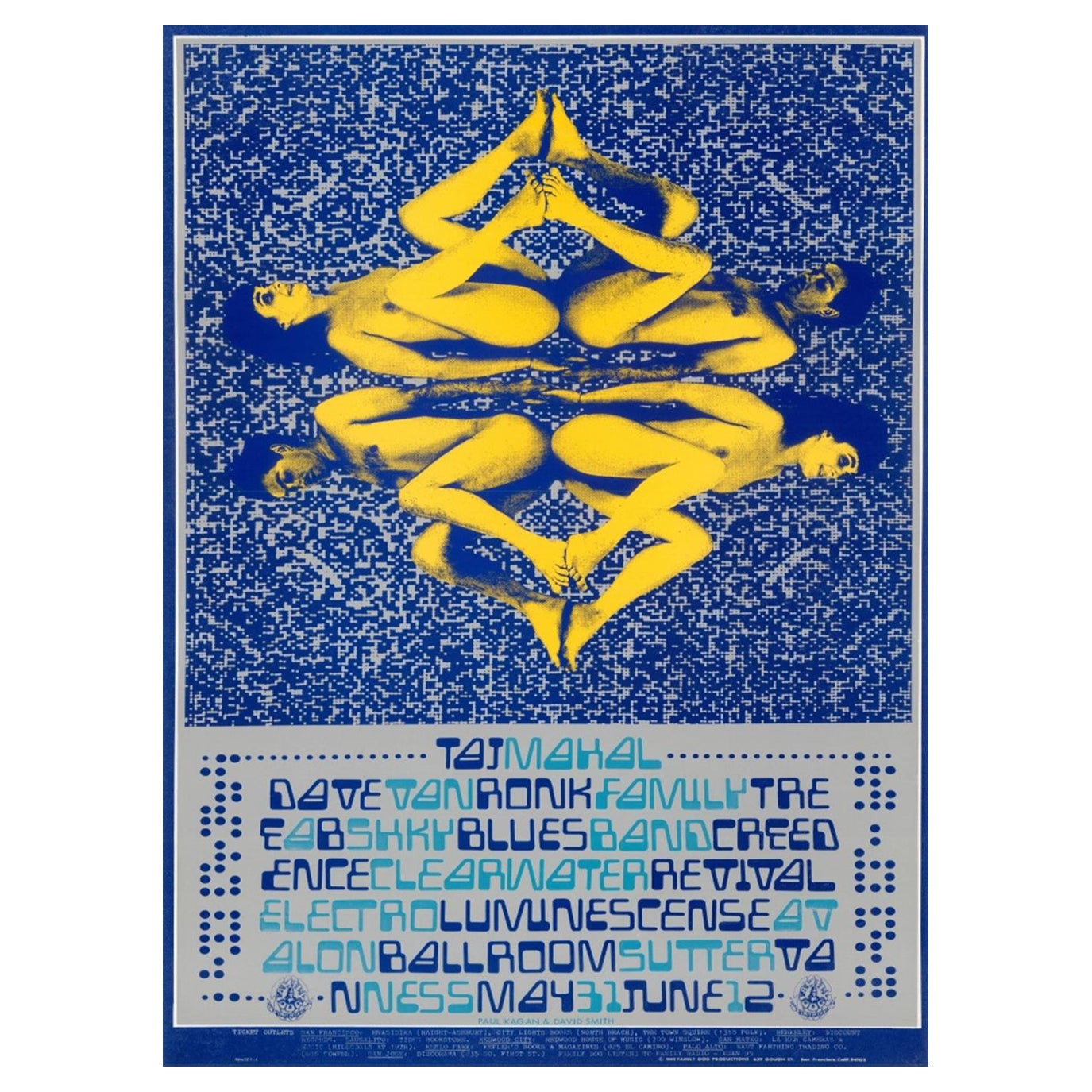 1968 Taj Mahal - Avalon Ballroom Original Vintage Poster