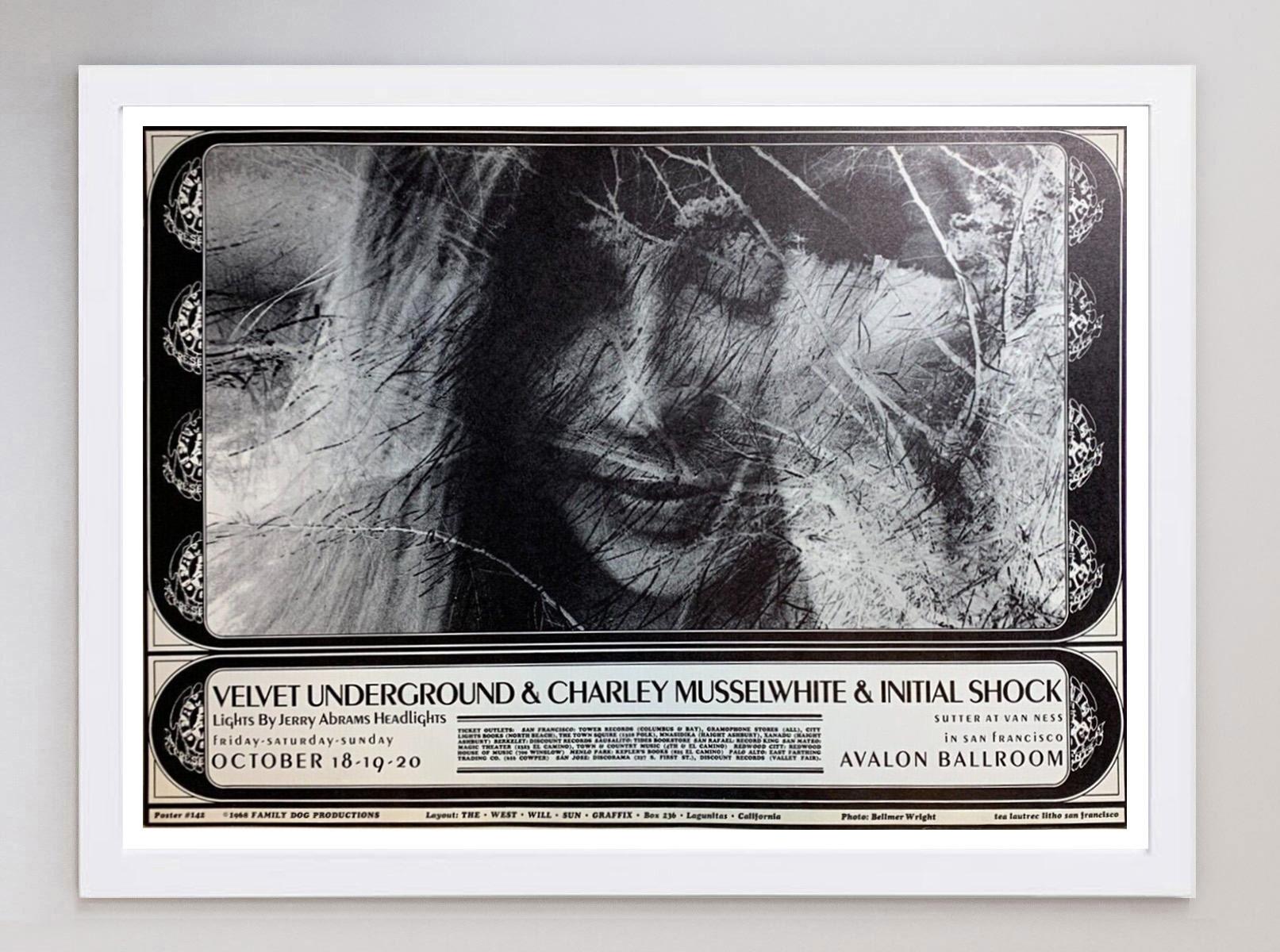 1968 The Velvet Underground - Avalon Ballroom Poster originale d'epoca In condizioni buone in vendita a Winchester, GB