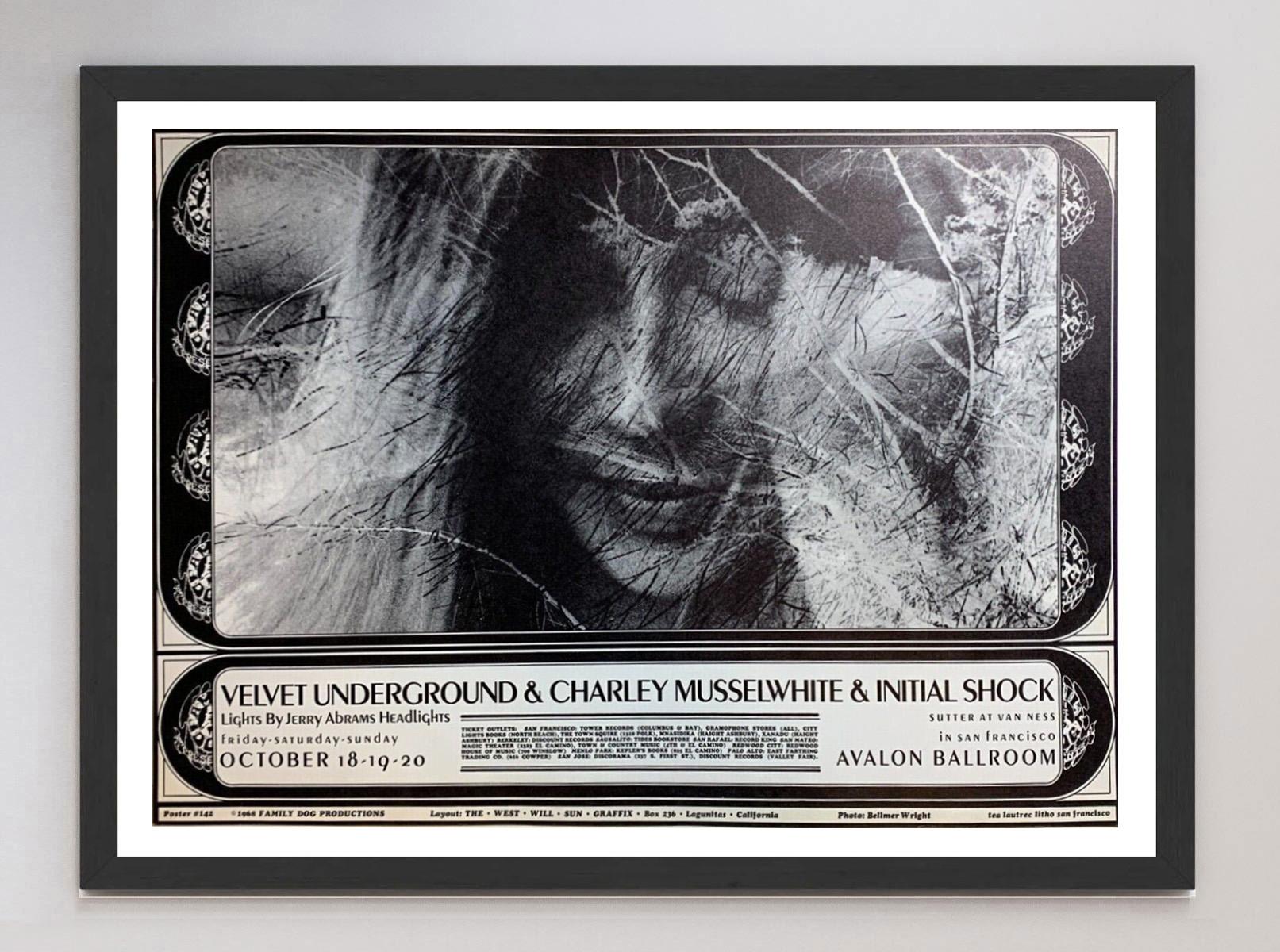 Metà XX secolo 1968 The Velvet Underground - Avalon Ballroom Poster originale d'epoca in vendita