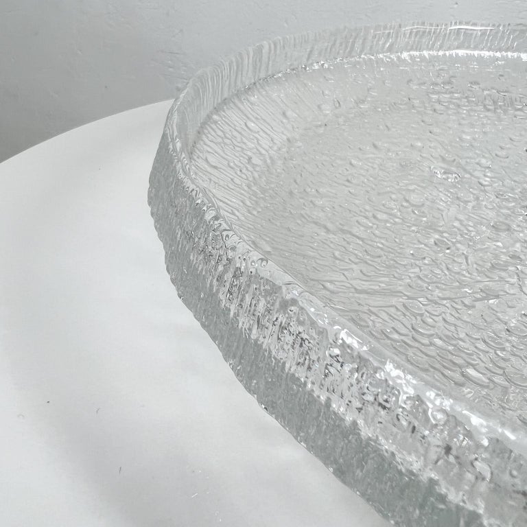 1968 Ultima Thule Centerpiece Glass Art Bowl by Tapio Wirkkala Iittala Finland For Sale 3
