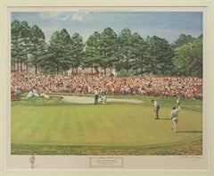 1968 US Masters Golf Print by Arthur Weaver