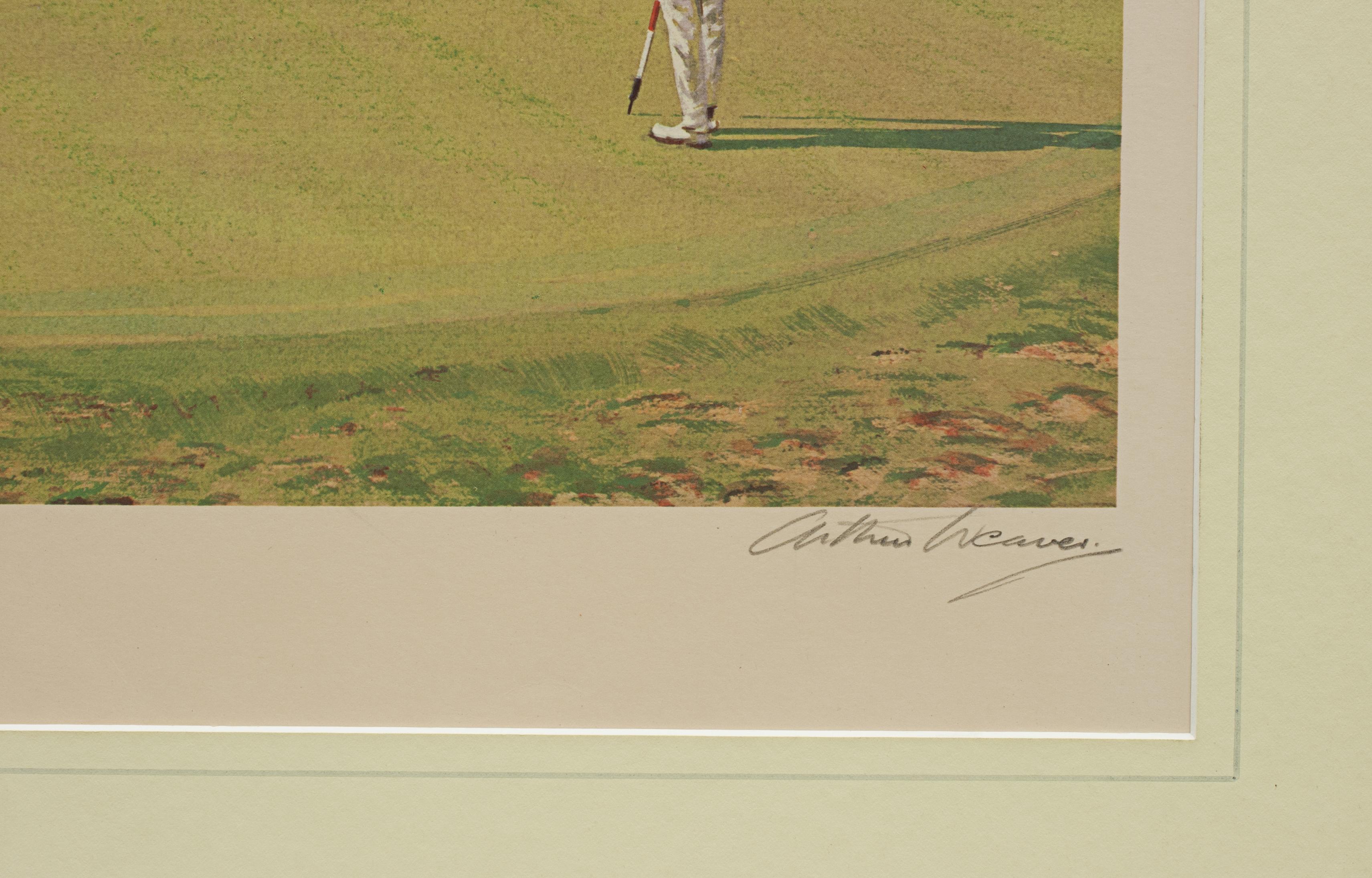 Sporting Art 1968 US Masters Golf Print by Arthur Weaver