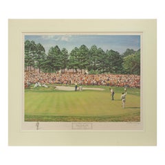 1968 US Masters Golf Print by Arthur Weaver