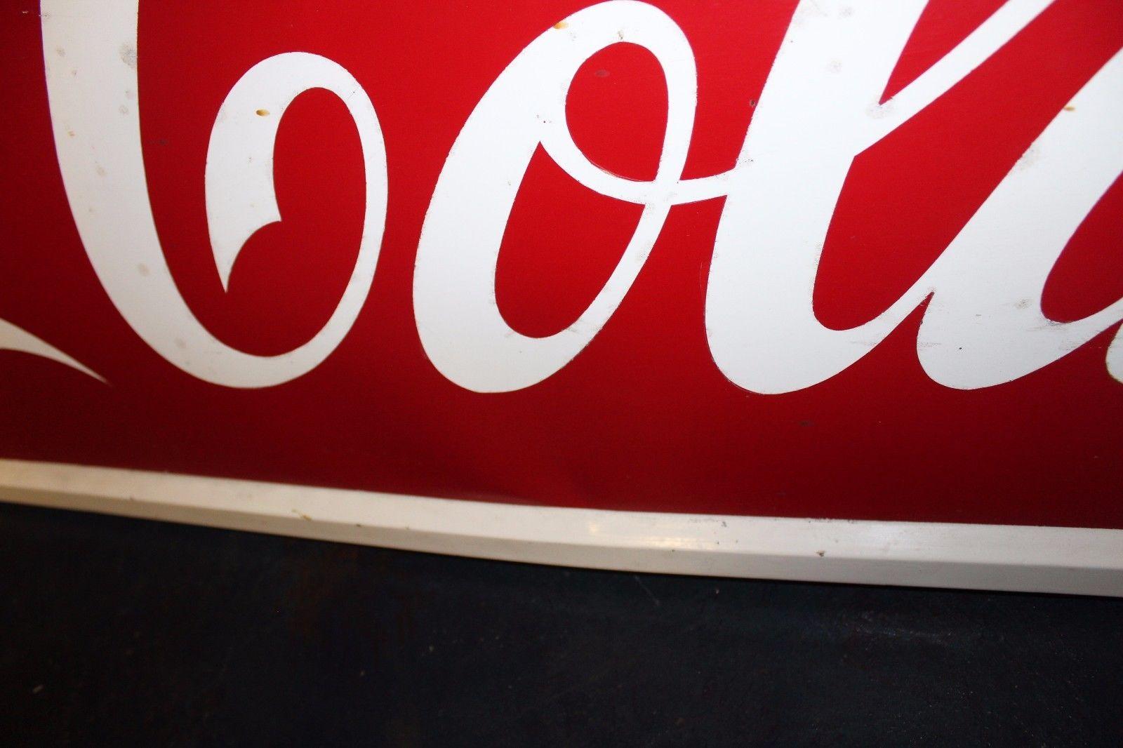 1968 Vintage Coca-Cola Soda Tin Sign For Sale 2