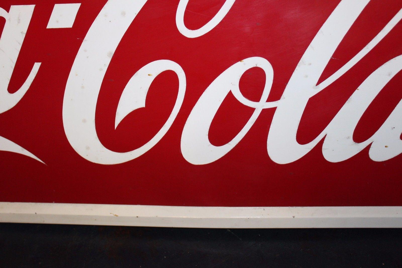 1968 Vintage Coca-Cola Soda Tin Sign For Sale 3