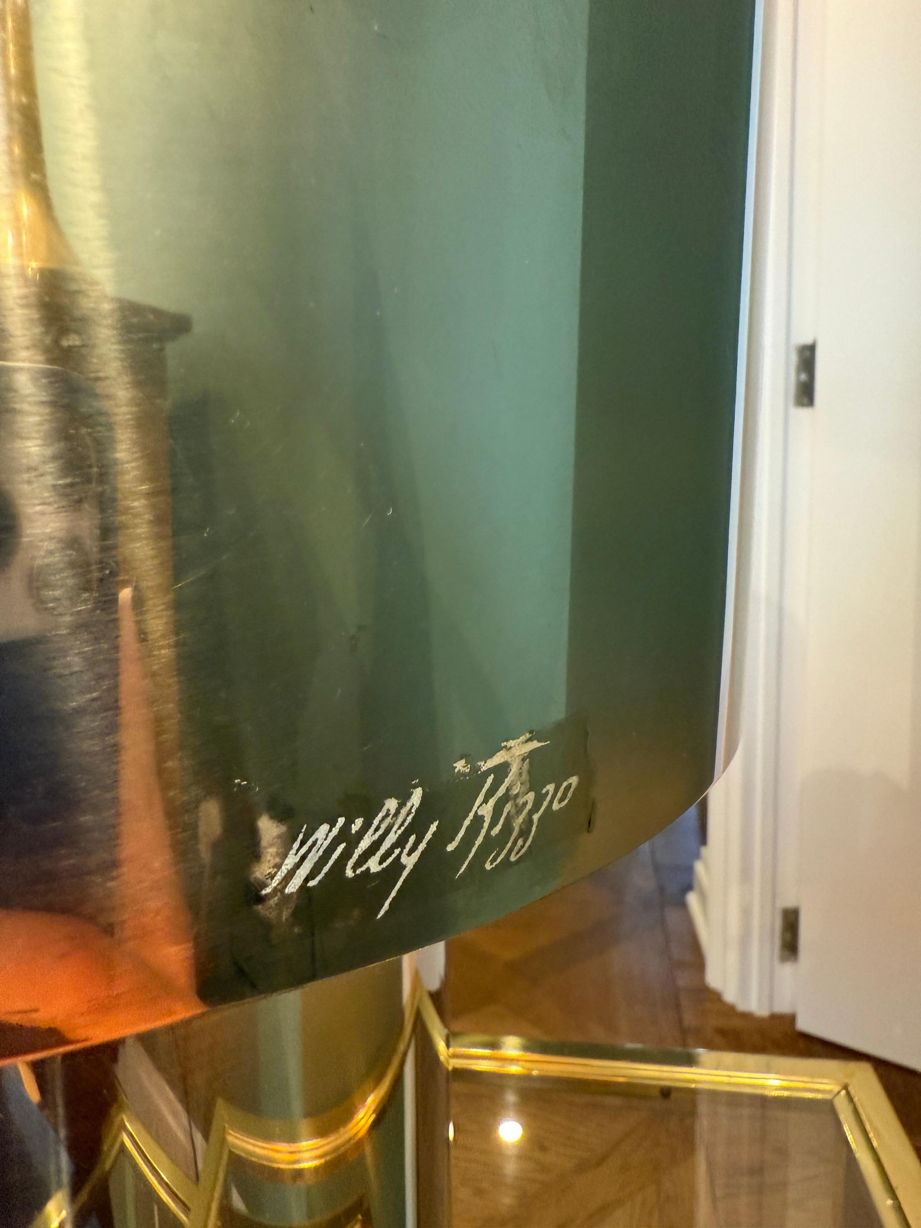 1968 Willy Rizzo Love Lampada da tavolo in acciaio color rame argento In condizioni buone in vendita a Milano, IT