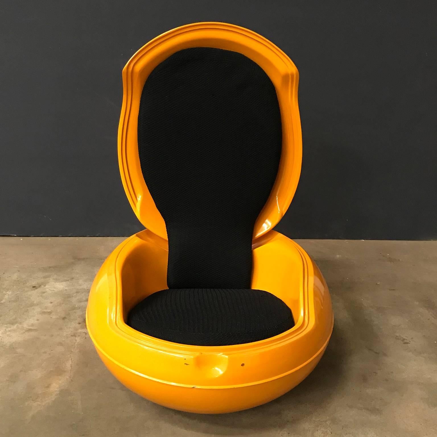 egg chair yellow