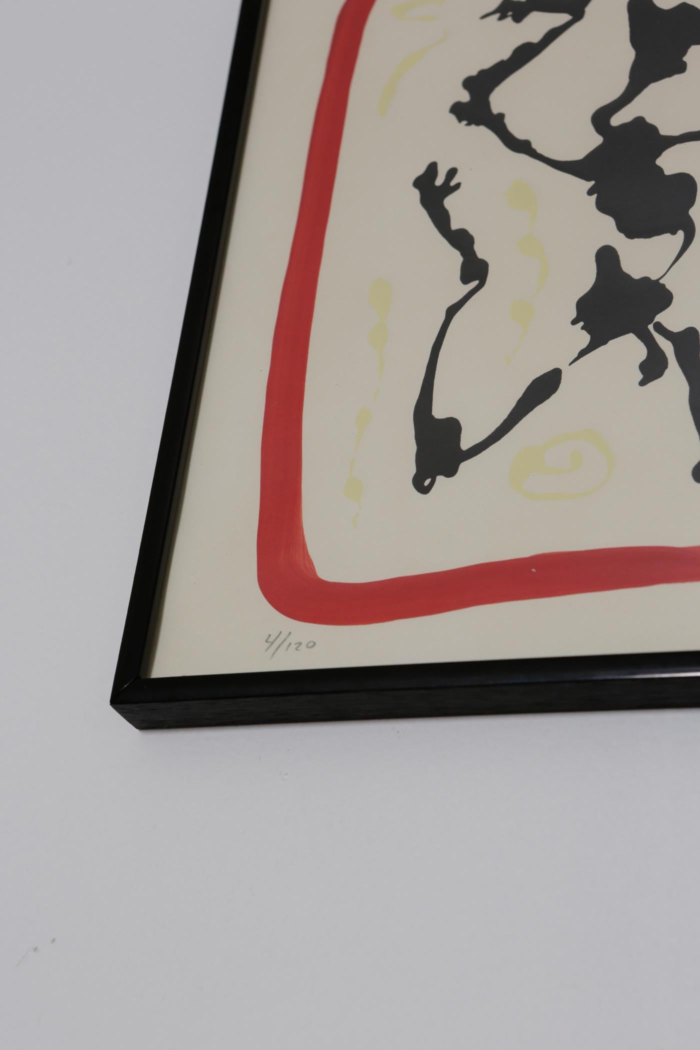 Mid-Century Modern 1968s Francisco Perez Sgn. Serigraph Three Dancers