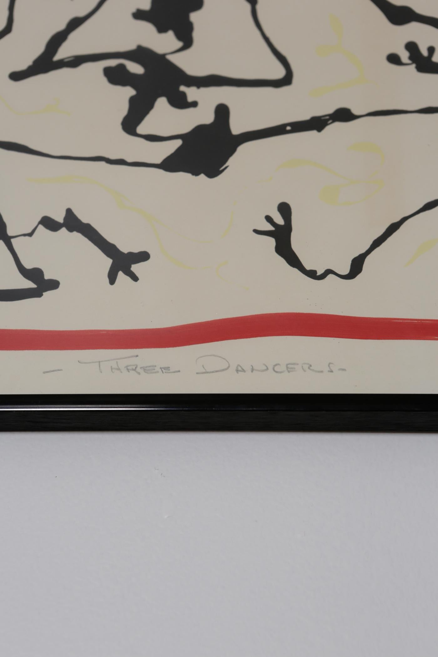 North American 1968s Francisco Perez Sgn. Serigraph Three Dancers