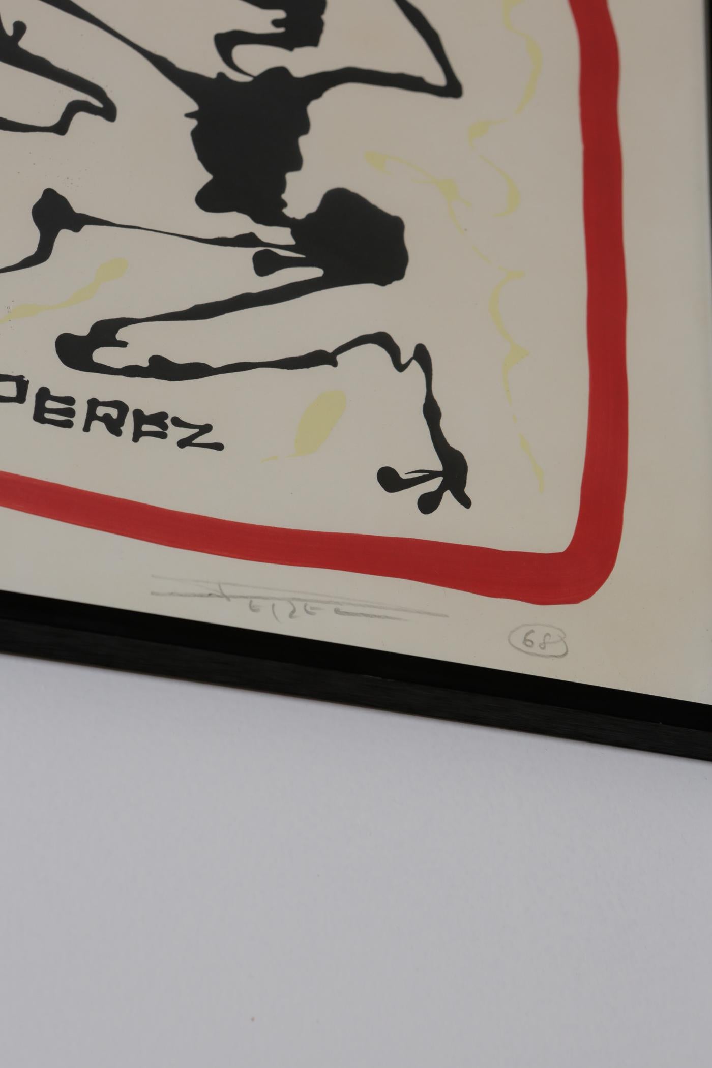 1968s Francisco Perez Sgn. Serigraph Three Dancers In Good Condition In Armonk, NY