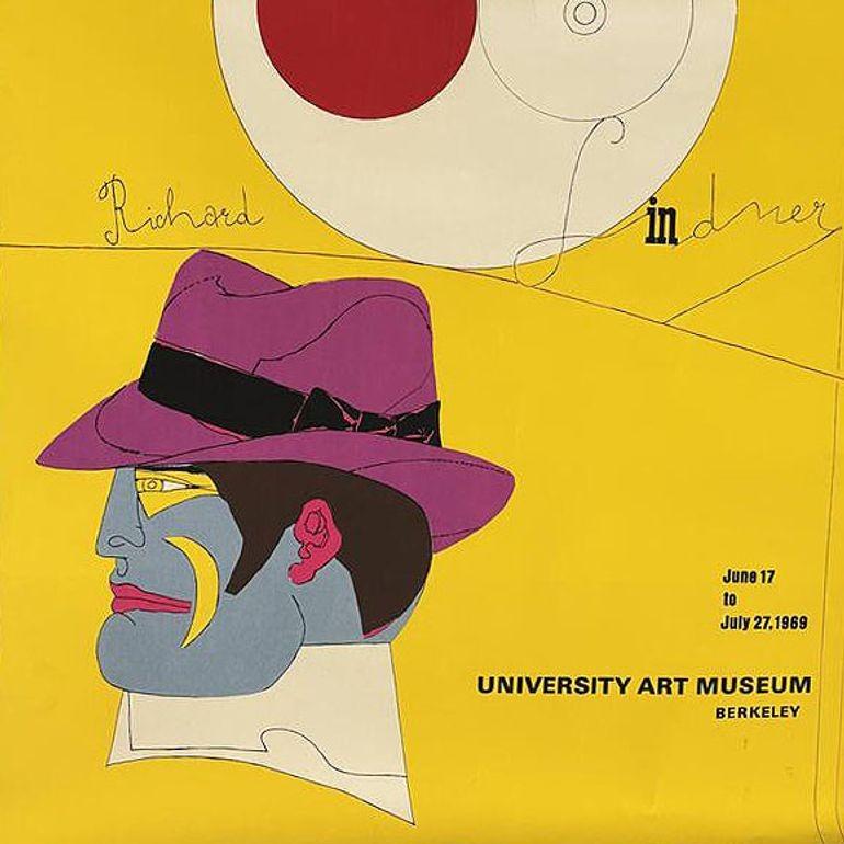 Serigraphie du musée d'art de l'université de Berkeley, 1969, par Richard Lindner Bon état - En vente à Van Nuys, CA
