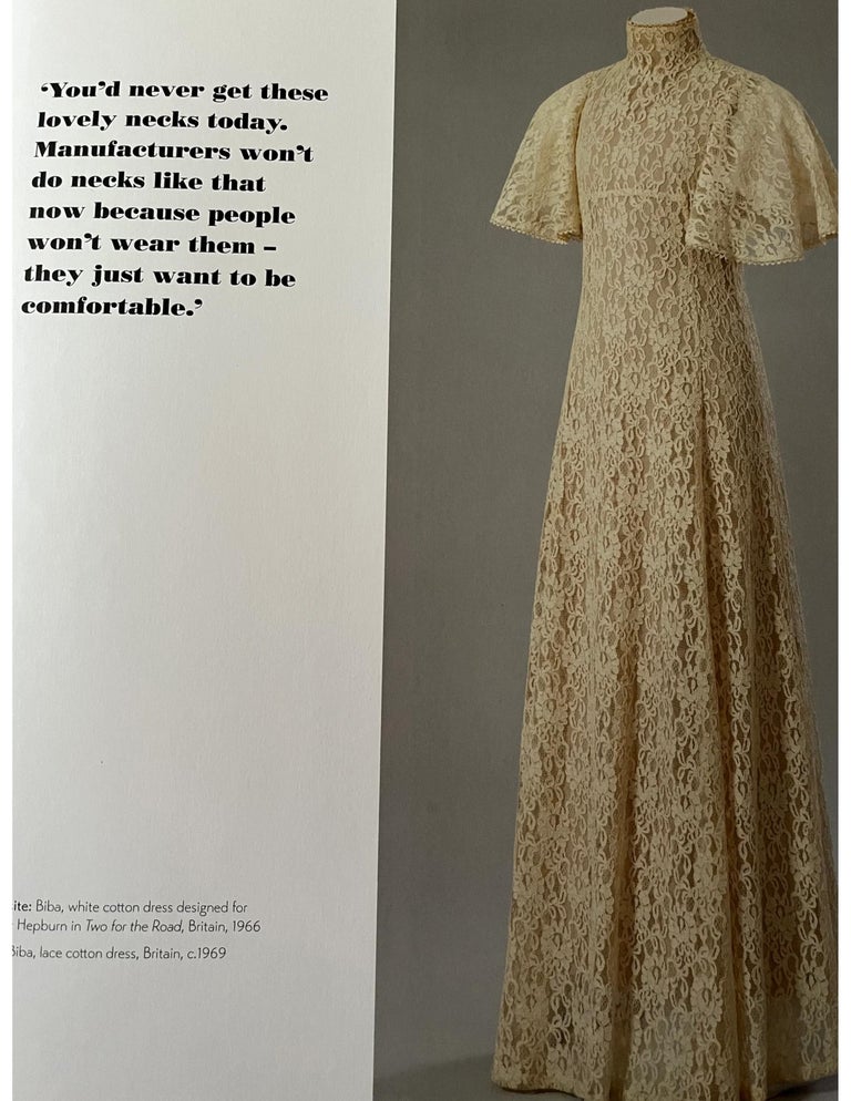 1969 BIBA documented long cream lace dress For Sale at 1stDibs