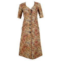 Retro 1969 BIBA floral tapestry coat with three-quarter length sleeves 