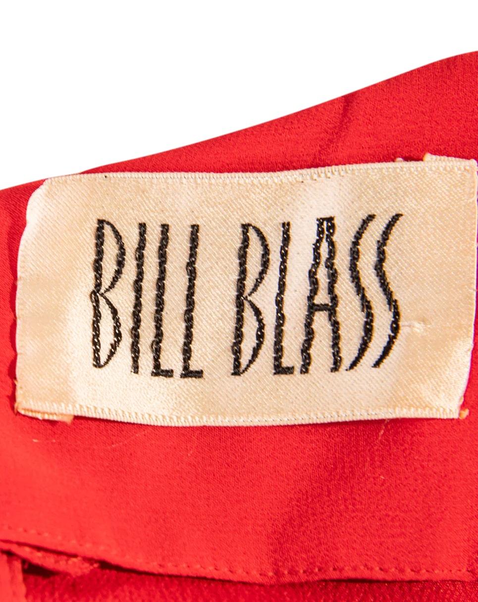 1969 Bill Blass Small Red Midi Dress with Handkerchief Hem 1