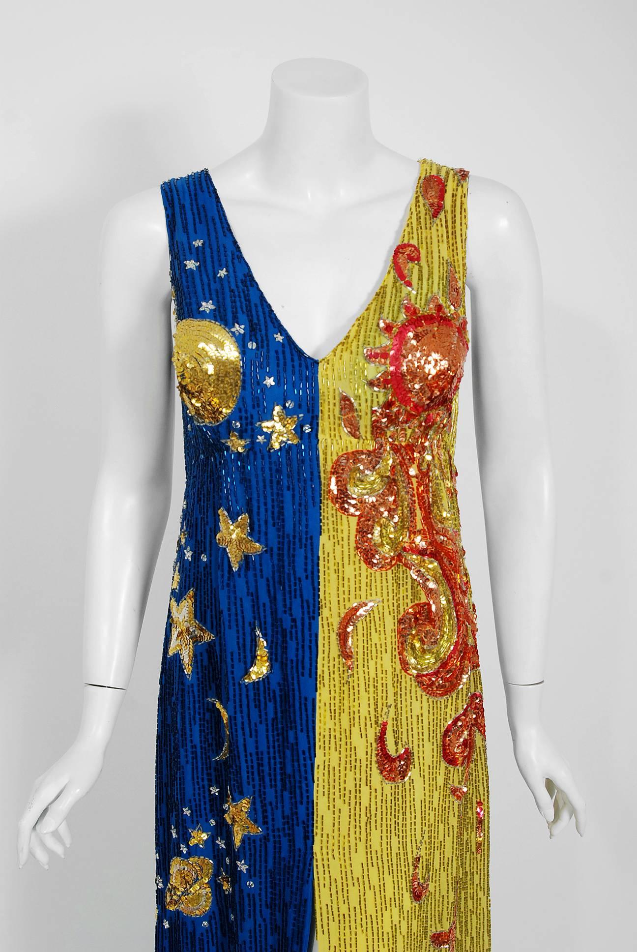 sun and moon dressing gown