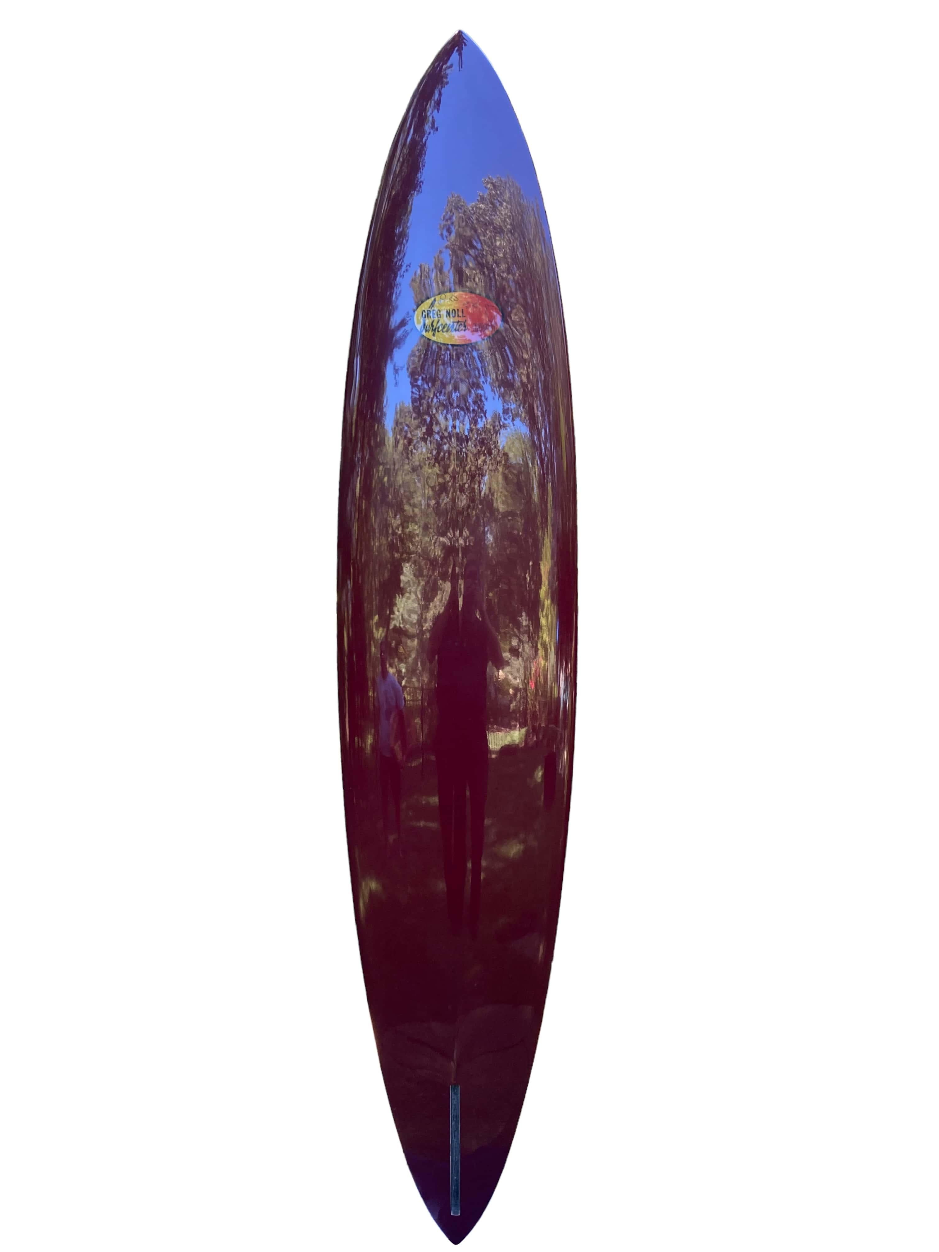 Buffalo Keaulana’s personal surfboard made in 1969 by the late Ben Aipa (1942-2021). Shaped for Hawaiian surfing legend, Buffalo Keaulana, 2005 inductee into the Surfing Walk of Fame in Huntington Beach, California, 2010 inductee into the Hawaii