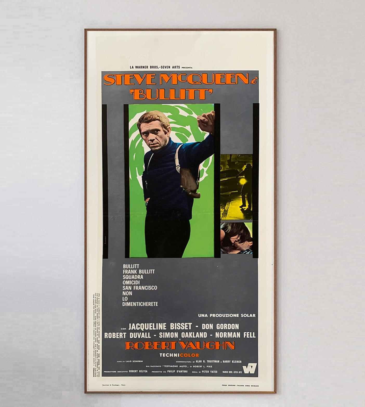 1969 Bullitt Italienisch Locandia Original Vintage By Plakat (Mitte des 20. Jahrhunderts) im Angebot